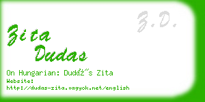 zita dudas business card